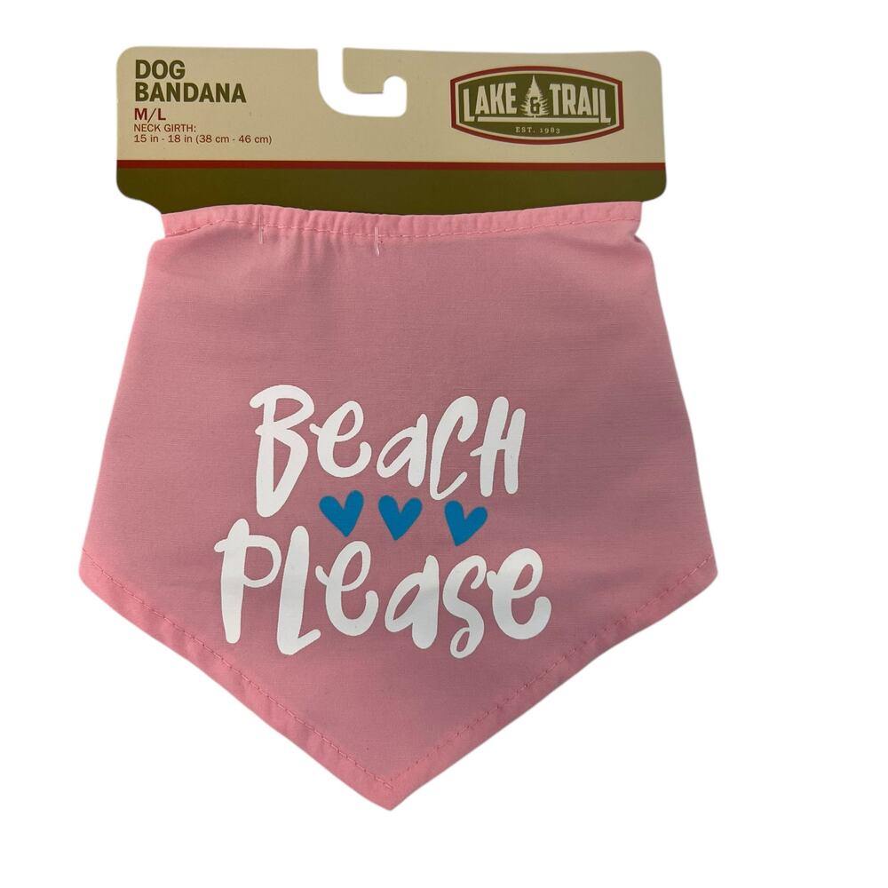 Lake & Trail Pink Beach Please Dog Bandana